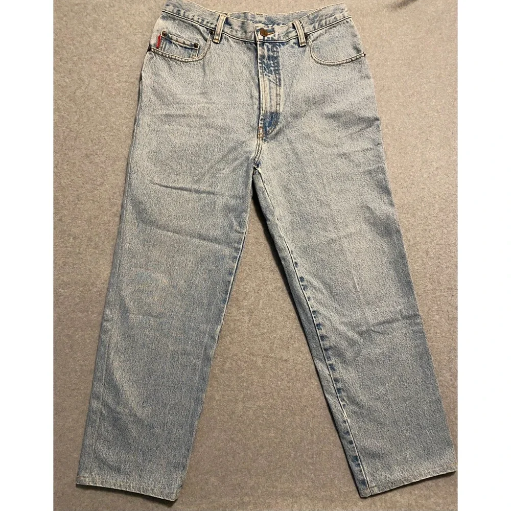 Vintage Fornari Jeans Womens 28 Blue Light Wash Denim 90s Italian Hi Rise Cotton